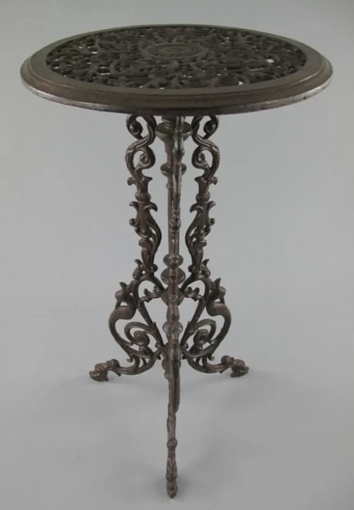 Table d'Appoint de Jardin Marron pour Balcon et Terrasse Art Nouveau