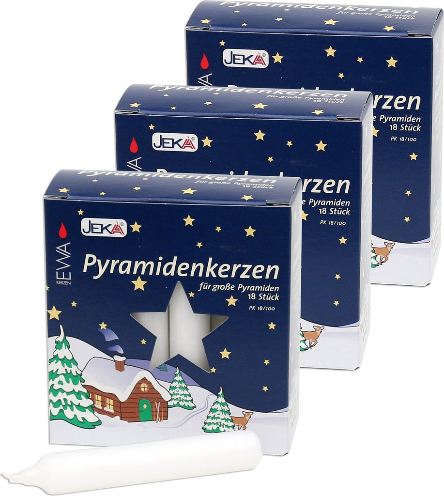 Pyramidová svíčka 18 bílá 18x105mm Obrázek produktu 12