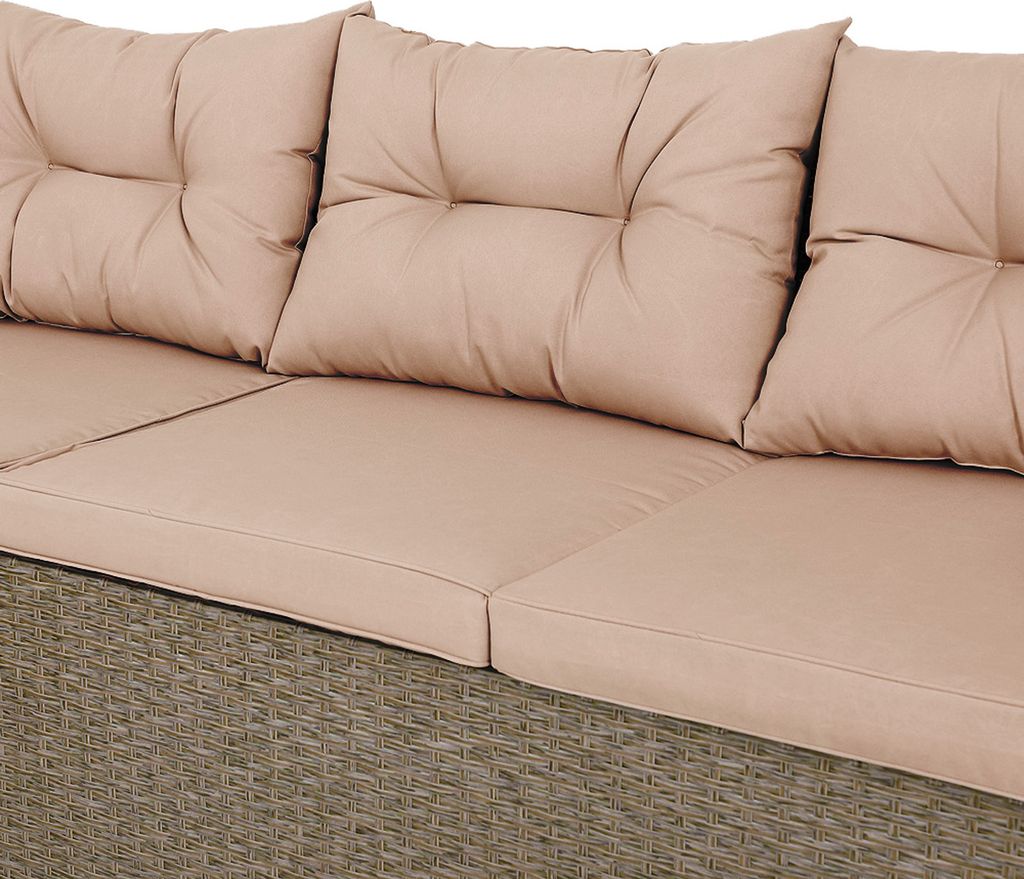 CASARIA® Polyrattan Ecklounge Set WPC Esstisch Ecksofa 2 Produktbild 5