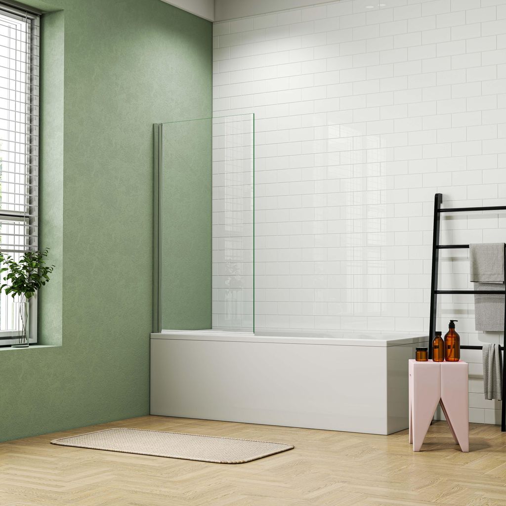 AICA Badewannenaufsatz 80cmx140cm Faltwand 6mm ESG-glas Produktbild 