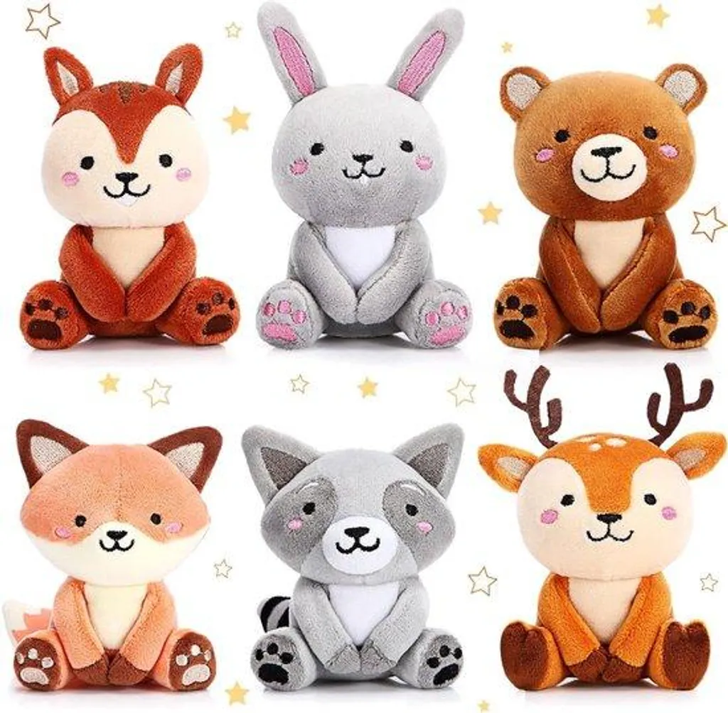 Créez vos cadeaux : 6 mini peluches à rembourrer 10 cm pour porte-clés DIY