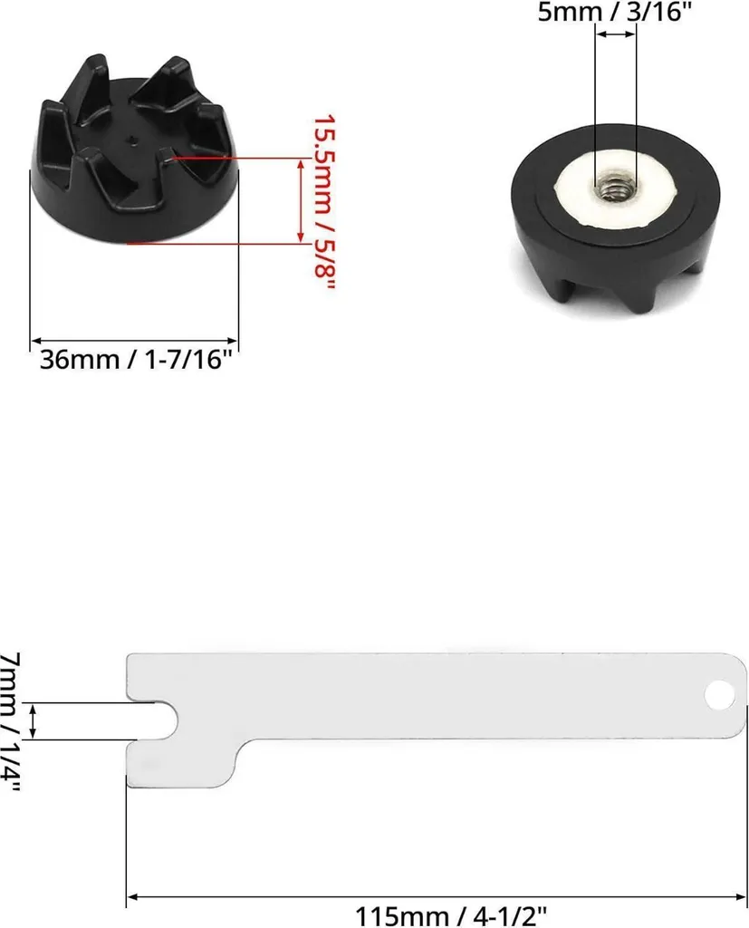 Coupler KitchenAid KSB52 9704230 - 3x Entraînement de rechange