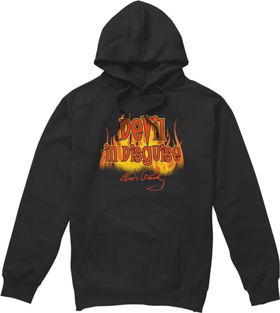 Elvis Presley - "Devil In Disguise" Kapuzenpullover für Herren/Damen Uni TV32206 (L) (Schwarz)