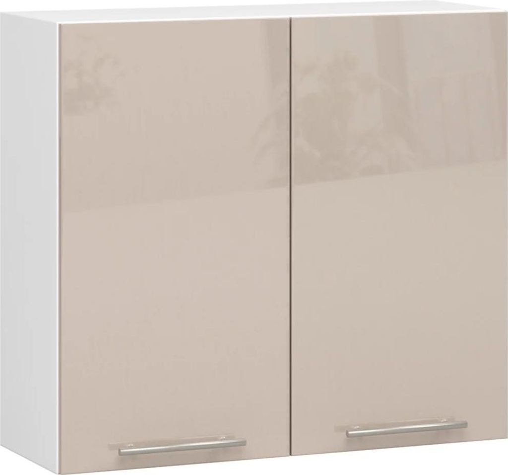 Meuble haut de cuisine 80 cm VERMINA - blanc / cappuccino Image du produit 