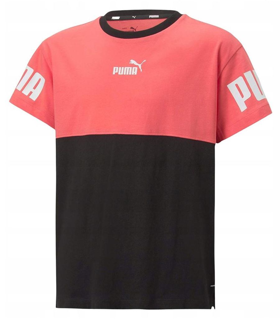 Puma - "Power" T-Shirt für Kinder PP5246 (128) (Rot/Schwarz)