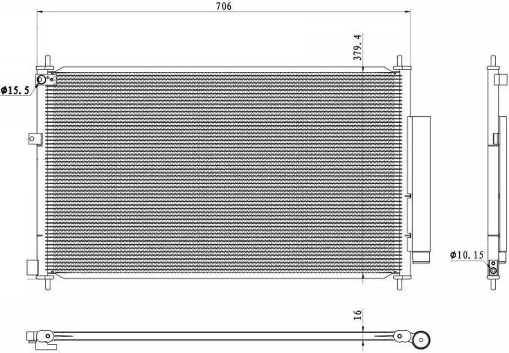 Condenseur NRF 350419 Haute Performance avec Sécheur pour SUV Honda CR-V