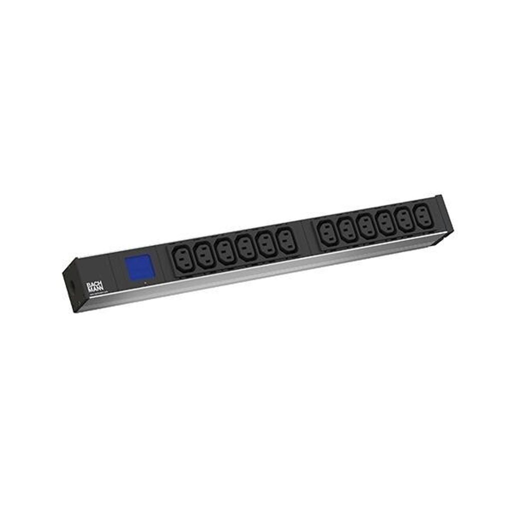 Bachmann BlueNet BN0500, Messgerät, Schwarz, 32 A, 12 AC-Ausgänge, C13-Koppler, Strom