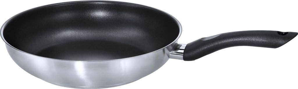 A single frying pan on a white background.