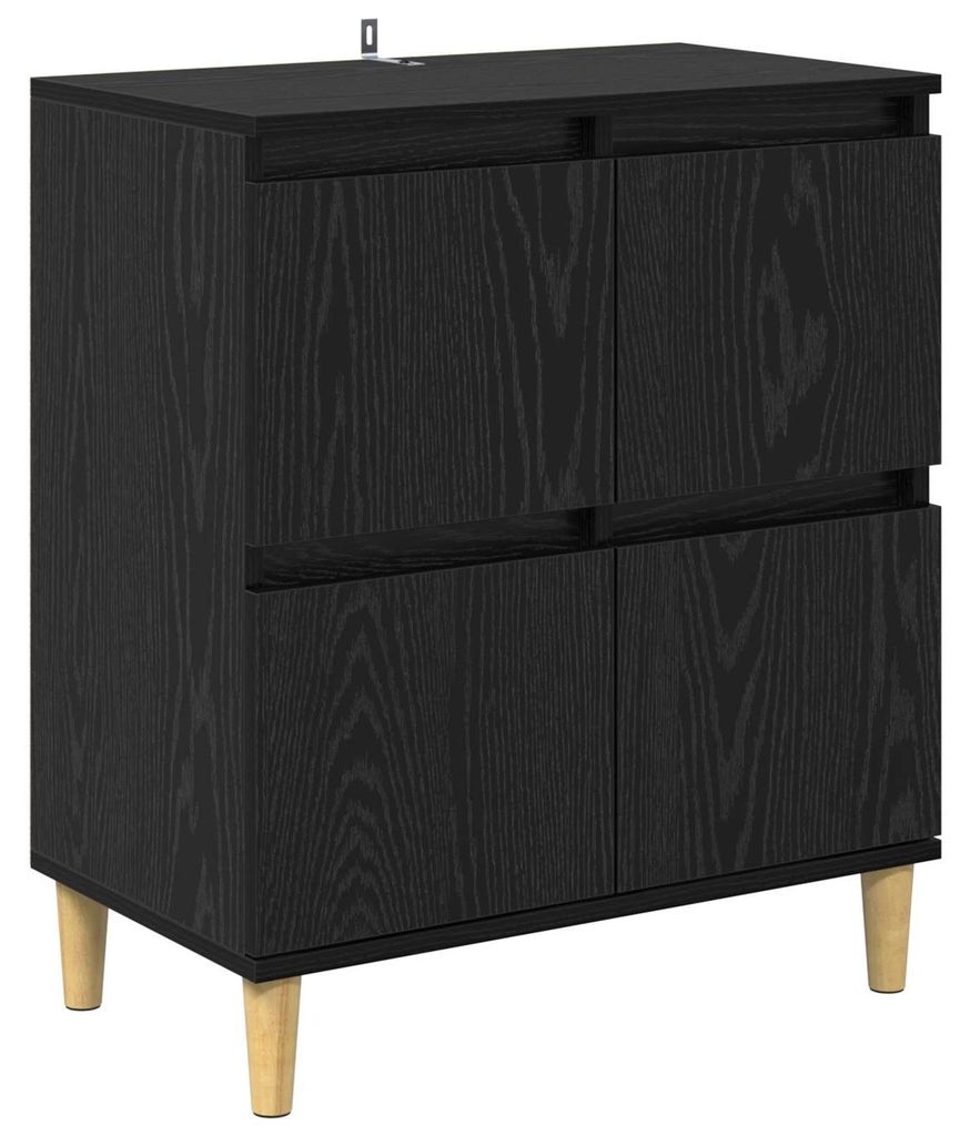 Sideboard Schwarz Eichen-Optik 60 x 35 x 70 cm Holzwerkstoff
