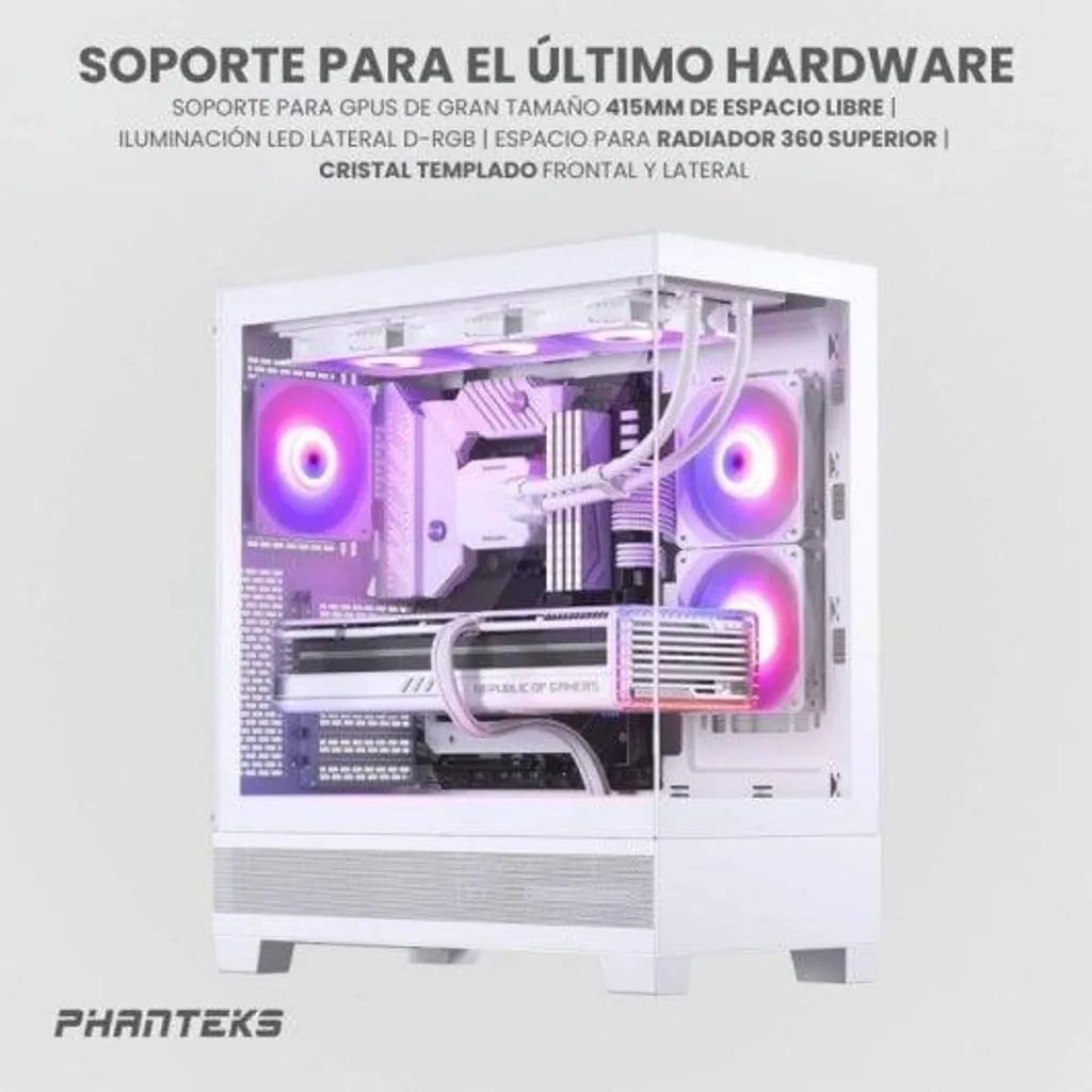 Boîtier D-RGB Phanteks XT View Blanc - Verre Trempé et Airflow Optimisé - 13