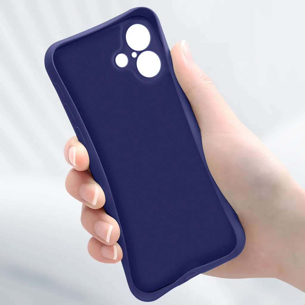 Custodia Avizar Blu Notte per iPhone 16 - Eleganza Soft Touch - 5
