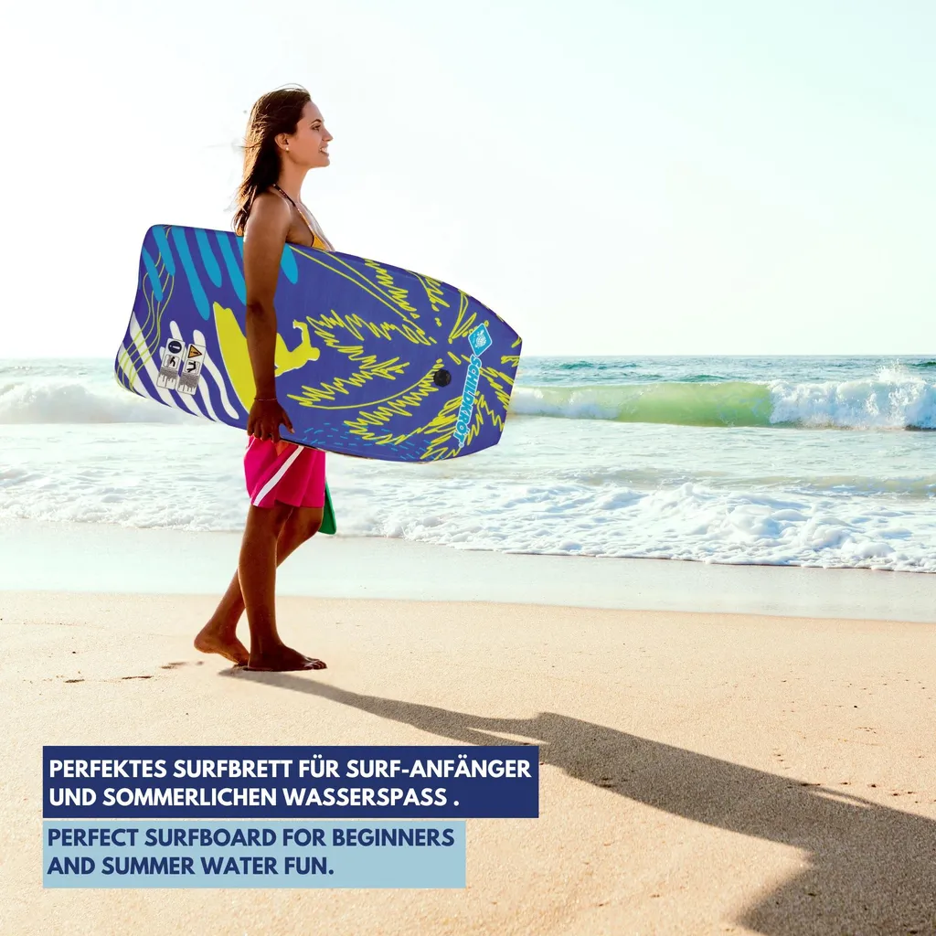 Bodyboard Ocean 93cm résistant avec Leash 85cm pour une glisse fluide - 10