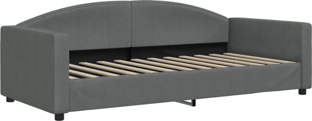 SYFAX Tagesbett Dunkelgrau 90x200 cm Stoff