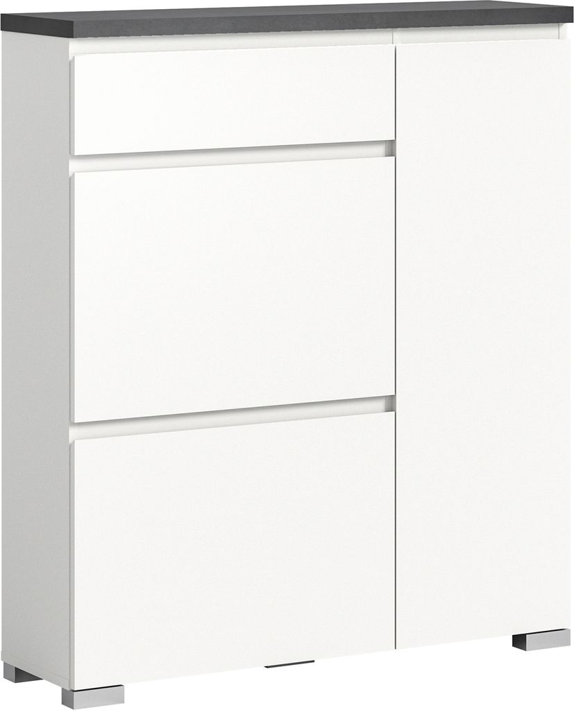 Schuhschrank >Shoelove< in Weiß - 95x109x27cm (BxHxT)