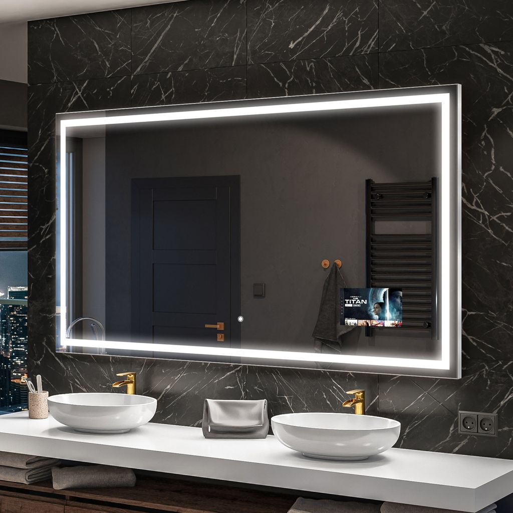 Artforma Badspiegel SMART 160x80 cm - mit LED Beleuchtung - Produktbild 