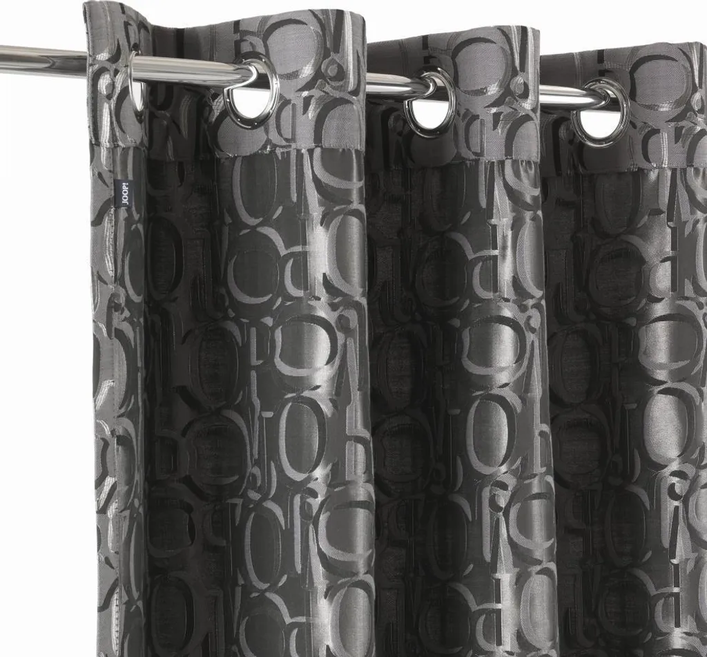 JOOP! sciarpa con occhielli Ornamento antracite 140x250cm - 3
