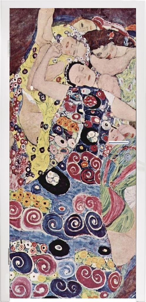 MuchoWow Türtapete Selbstklebende Türfolie Die Jungfrau - Gustav Klimt 95x235 cm Türposter Türaufkleber Klebefolie Türklebefolie - XXL-Poste...