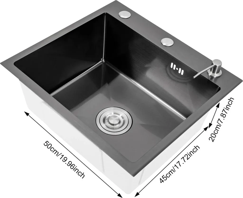 Évier de cuisine pour studio et petit espace en inox durable à encastrer - 3