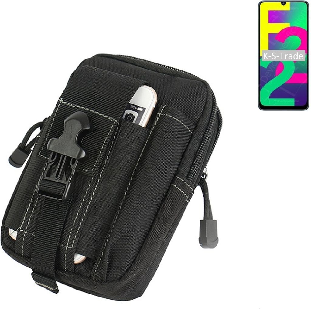 K-S-Trade Gürtel Tasche kompatibel mit Samsung Galaxy F22 Gürteltasche Holster Schutz Hülle Handy Hülle Smartphone outdoor Handy-Hülle schwarz