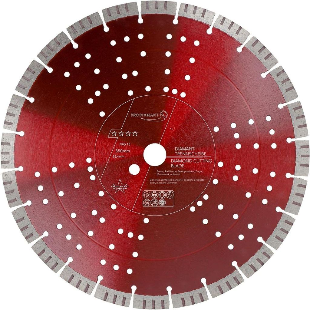 Disque diamanté PRODIAMANT 350 mm pour béton, universel Image du produit 