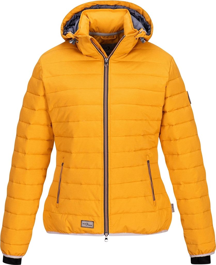 Blue Wave Damen Steppjacke Irina - Jacke gesteppt mit abnehmbarer Kapuze in Curry Größe 36