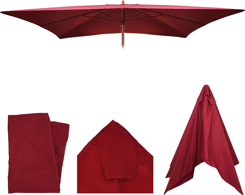 Telo di Ricambio Ombrellone da Giardino 2x3m Bordeaux | Offerta