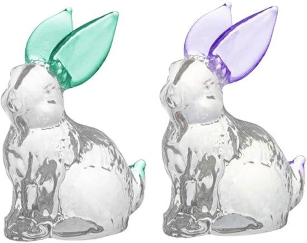 Lapin en cristal pour decoration de table centre de table de fete