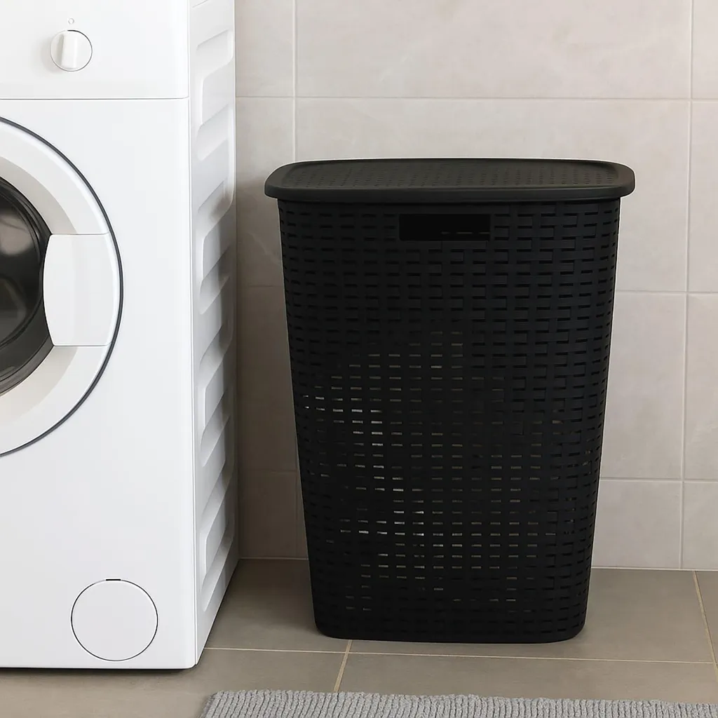 Panier à linge anti-odeur 53L - Solution rangement plastique recyclé - 7