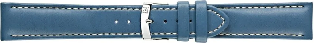 Bracelet montre Morellato 22mm bleu en cuir souple avec boucle acier