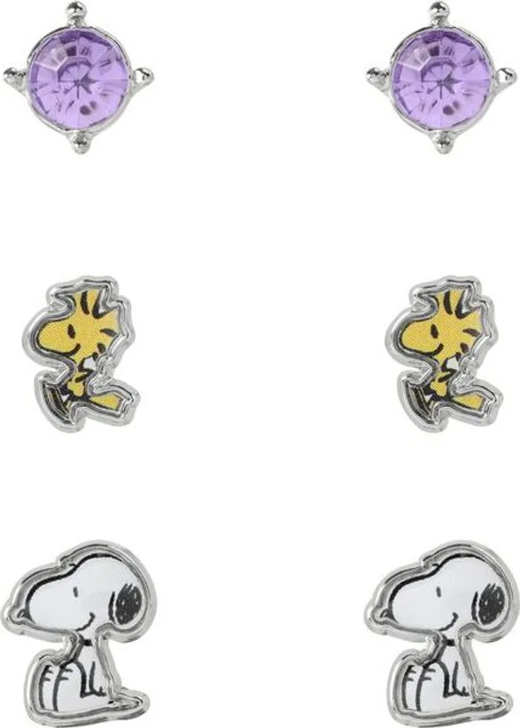 Set Regalo Orecchini Peanuts | Snoopy & Woodstock Ufficiali Unisex