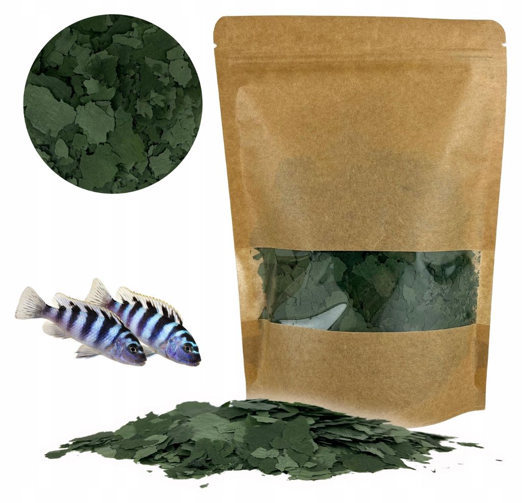 Fischfutter Algen-Mix Spirulina 38% Flockenfutter 500ml