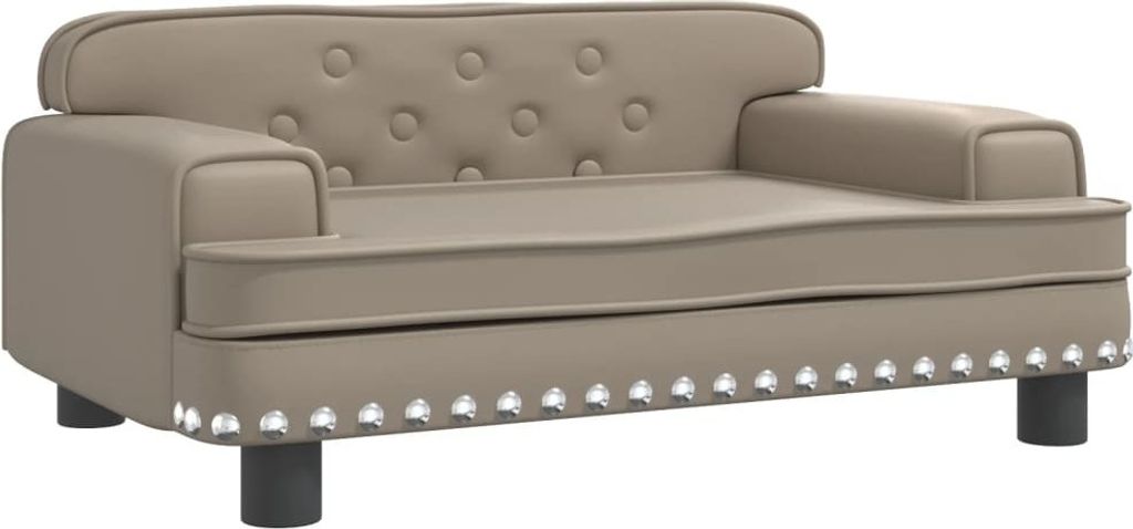 Hundebett Cappuccino-Braun 70x45x30 cm Kunstleder