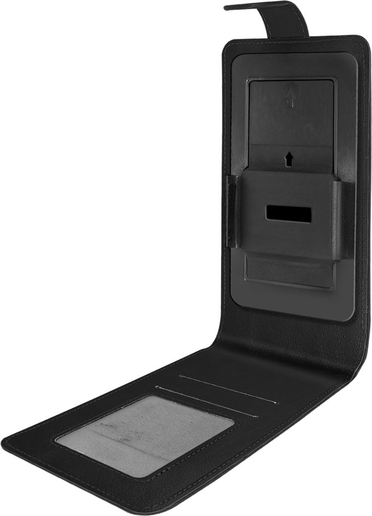 Vertikales Klappetui mit Kartenfächern, für 4.7'' – 5.0'' Smartphones – Schwarz