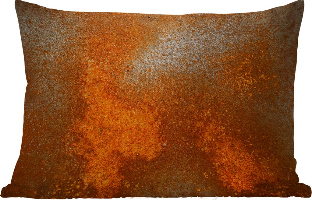 MuchoWow Outdoor Kissen - Metall - Rost - Orange - Vintage - Industriell - 50x30 cm - Wetterfest - Lounge Kissen - Sofa kissen - Wohnzimmer Dekor...
