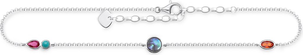 Thomas Sabo Fusskette Bunte Steine mehrfarbig AK0005-986-7-L27V