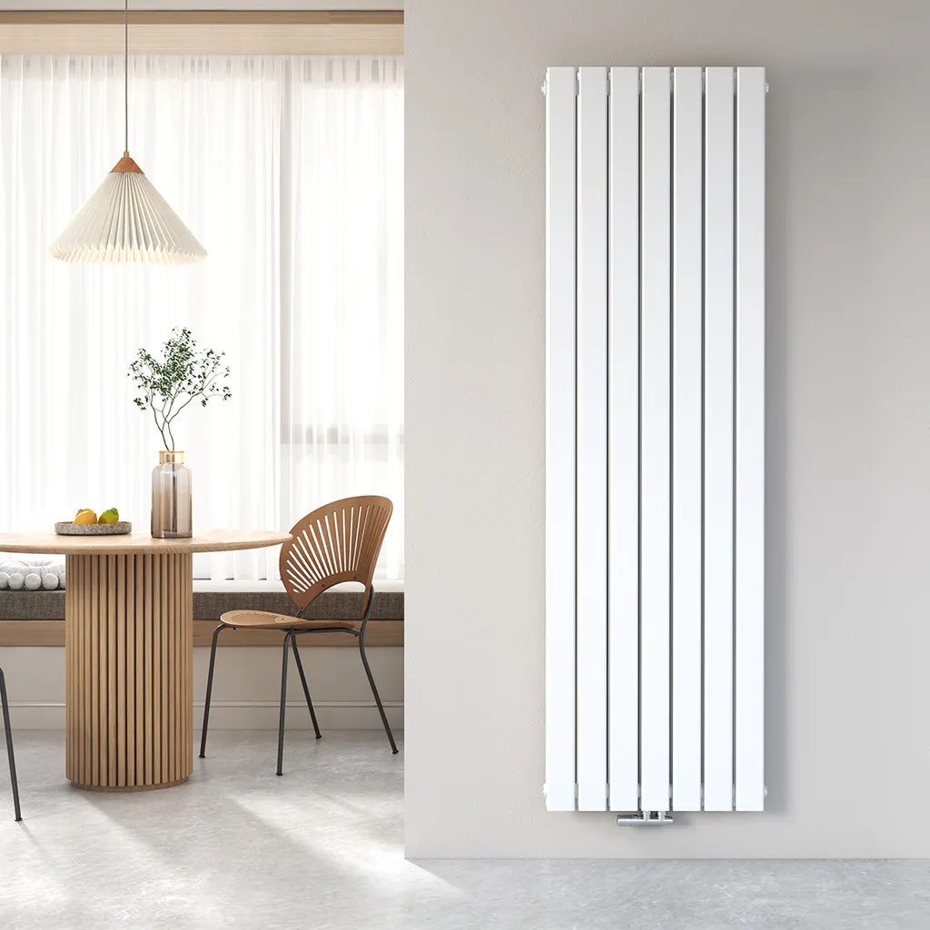 Radiateur Vertical 180 cm Blanc Double Paroi avec Raccord Central - 3