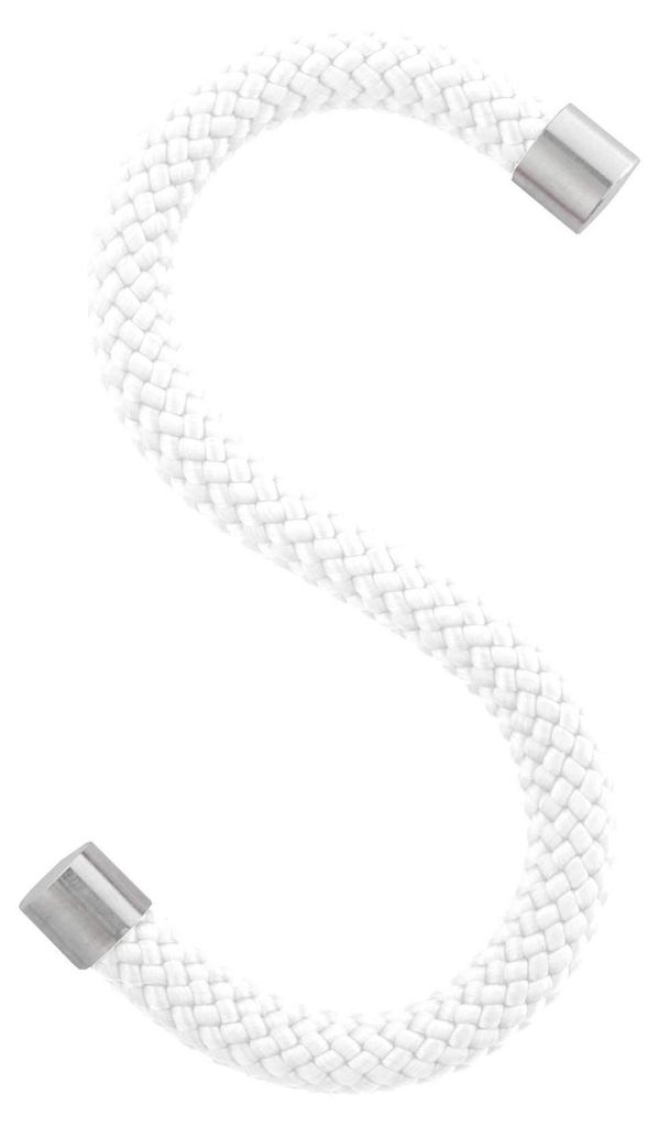 Schlaufenhaken | Textil-Seilkleiderhaken in S-Form | 5er-Set (weiß)
