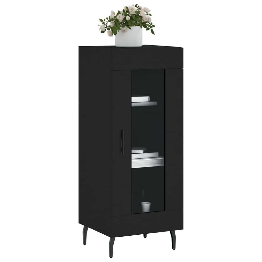 (Robust Möbel) Sideboard Schwarz 34,5x34x90cm Holzwerkstoff - CL598429 - Kommoden