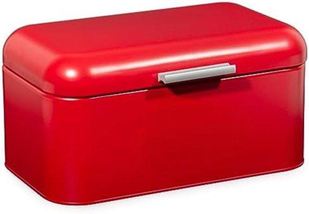 Rote Retro Brotdose, hält Lebensmittel trocken und frisch, geräumig und leicht zu reinigen
