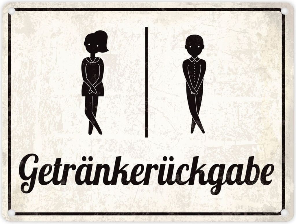 Getraenkerueckgabe Schild Blechschild Aluminiumschild Produktbild 