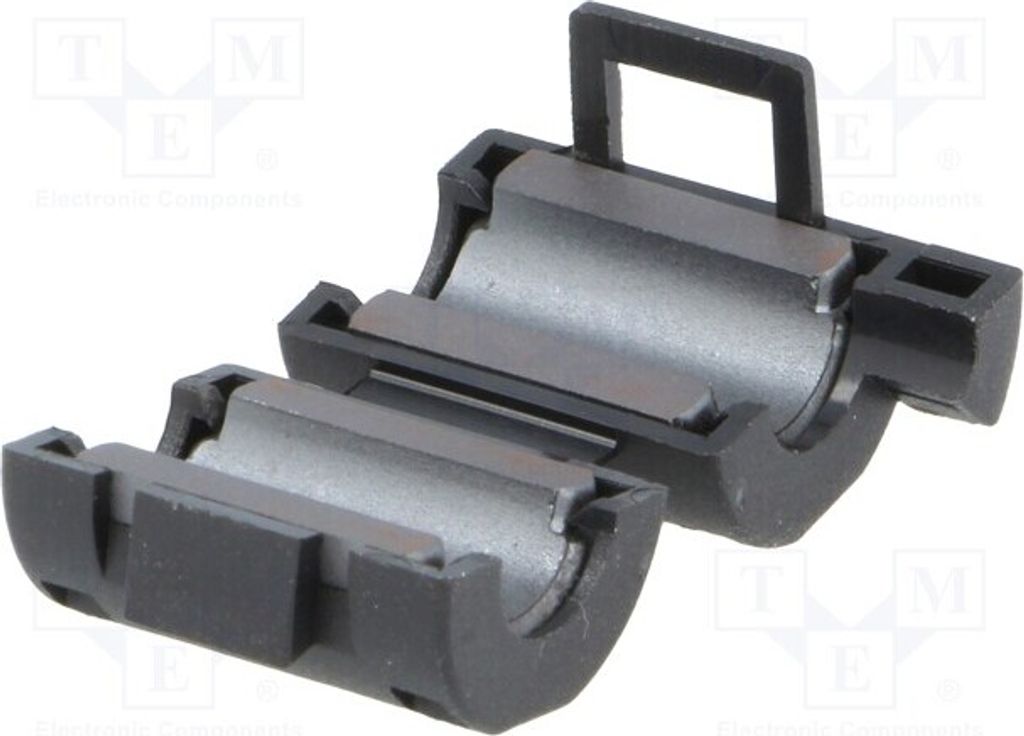 1x Ferrit: zweiteilig 47Ω auf Rundkabel Ø: 7mm A: 14mm B: 15,5mm RRC-12-7-15-M Fe