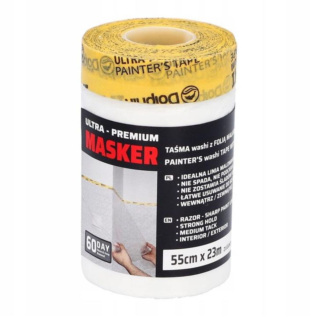 Blue Dolphin Washi Masker Abdeckfolie mit Klebeband 55cm x 23m