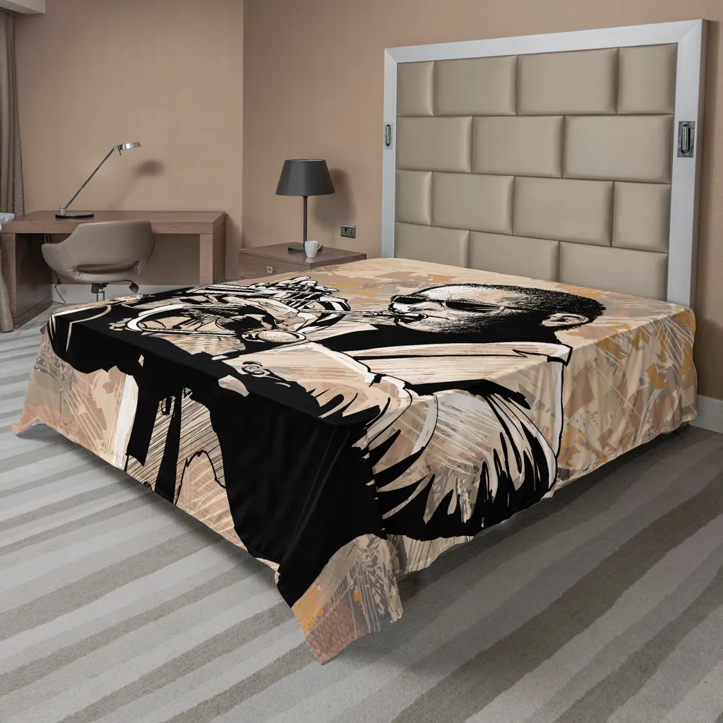 Drap de Lit Jazz Anti-Pli et Doux : Décoration Rapide Chambre Adulte