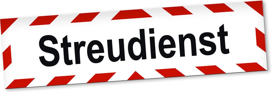 PantherPixel Streudienst Magnetschild Auto Streumittel Winterdienst Magnetfolie Geschenkidee 45 x 12 cm REFLEKTIEREND