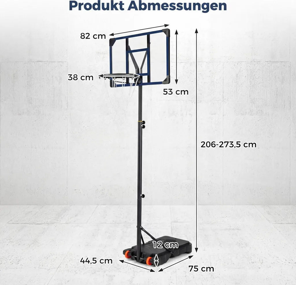 Support de basket sur roulettes pour enfant avec panneau de jeu réglable - 3