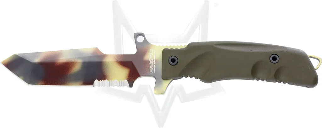 Couteau à lame fixe FOX FKMD Raubtier I Desert Blade pour la survie