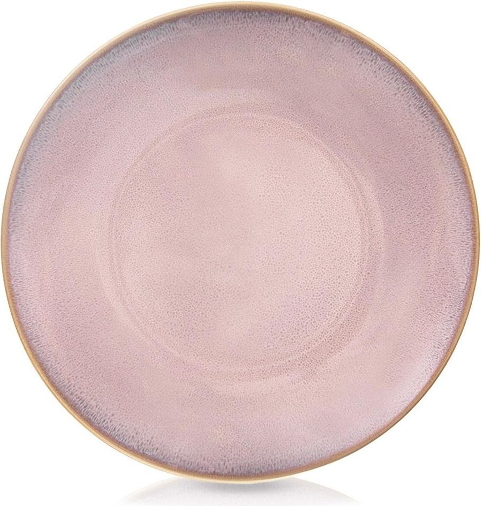 Keramik-Speiseteller, rosa, 27 cm, spülmaschinenfest