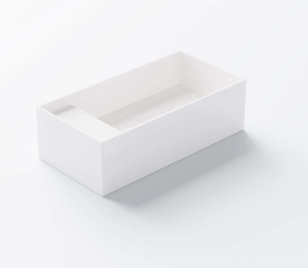 Steinberg Serie 440 Aufsatzwaschtisch, eckig, ohne Überlauf, 500x250x150mm, SOLIDSurface, 4407510W