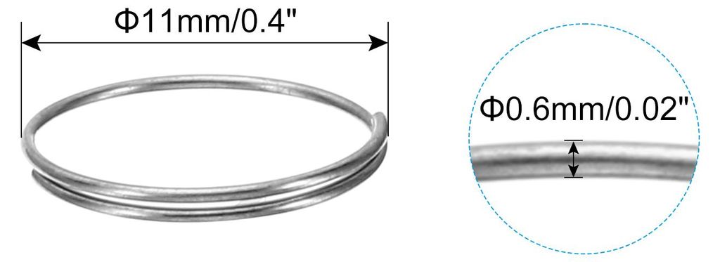 13mm/0.51'' OD Mini-Split-Ringe, 600 Stš¹ck 304 Edelstahl Runde Split-Ringe mit abgerundeten Kanten zum Befestigen von Kristallteilen, Kronleucht...