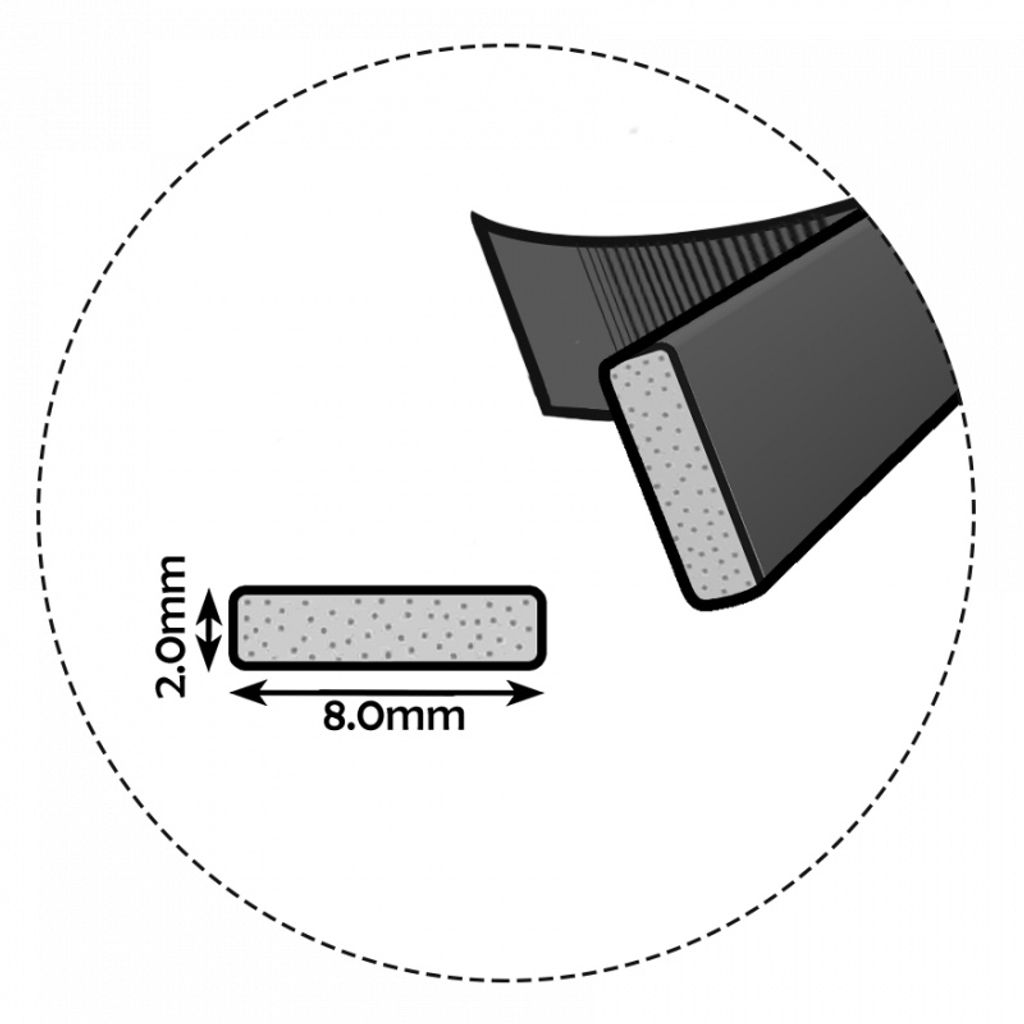 Auflagedichtung 52 mm selbstklebend in schwarz, 7,02 €